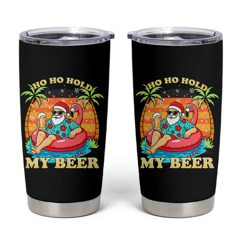 Santa Beer Christmas Tumbler Cup Ho Ho Ho My Beer
