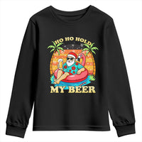 Santa Beer Christmas Youth Sweatshirt Ho Ho Ho My Beer - Wonder Print Shop