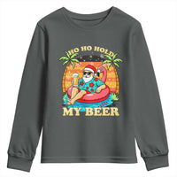 Santa Beer Christmas Youth Sweatshirt Ho Ho Ho My Beer - Wonder Print Shop