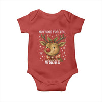 Reindeer Christmas Meme Baby Onesie Nothing For You Whore - Wonder Print Shop