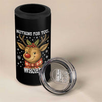 Reindeer Christmas Meme 4 in 1 Can Cooler Tumbler Nothing For You Whore - Wonder Print Shop