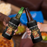 Reindeer Christmas Meme 4 in 1 Can Cooler Tumbler Nothing For You Whore - Wonder Print Shop