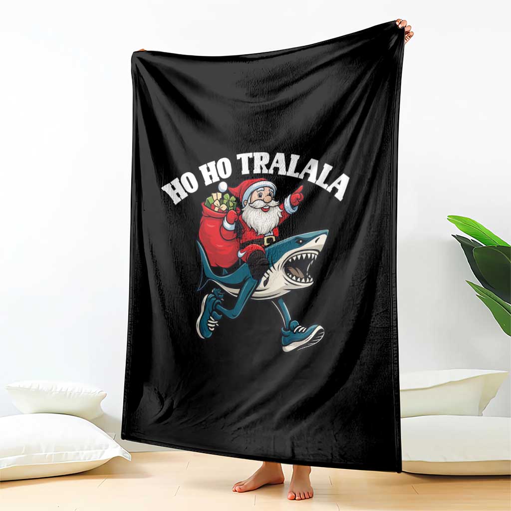 Tralalero Tralala Christmas Meme Throw Blanket Santa Xmas Ho Ho Ho - Wonder Print Shop