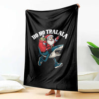 Tralalero Tralala Christmas Meme Throw Blanket Santa Xmas Ho Ho Ho - Wonder Print Shop