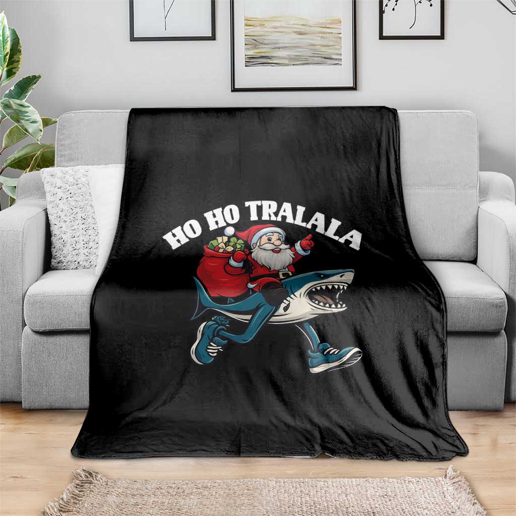 Tralalero Tralala Christmas Meme Throw Blanket Santa Xmas Ho Ho Ho - Wonder Print Shop