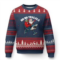 Tralalero Tralala Xmas Meme Ugly Christmas Sweater Santa Xmas Ho Ho Ho - Wonder Print Shop