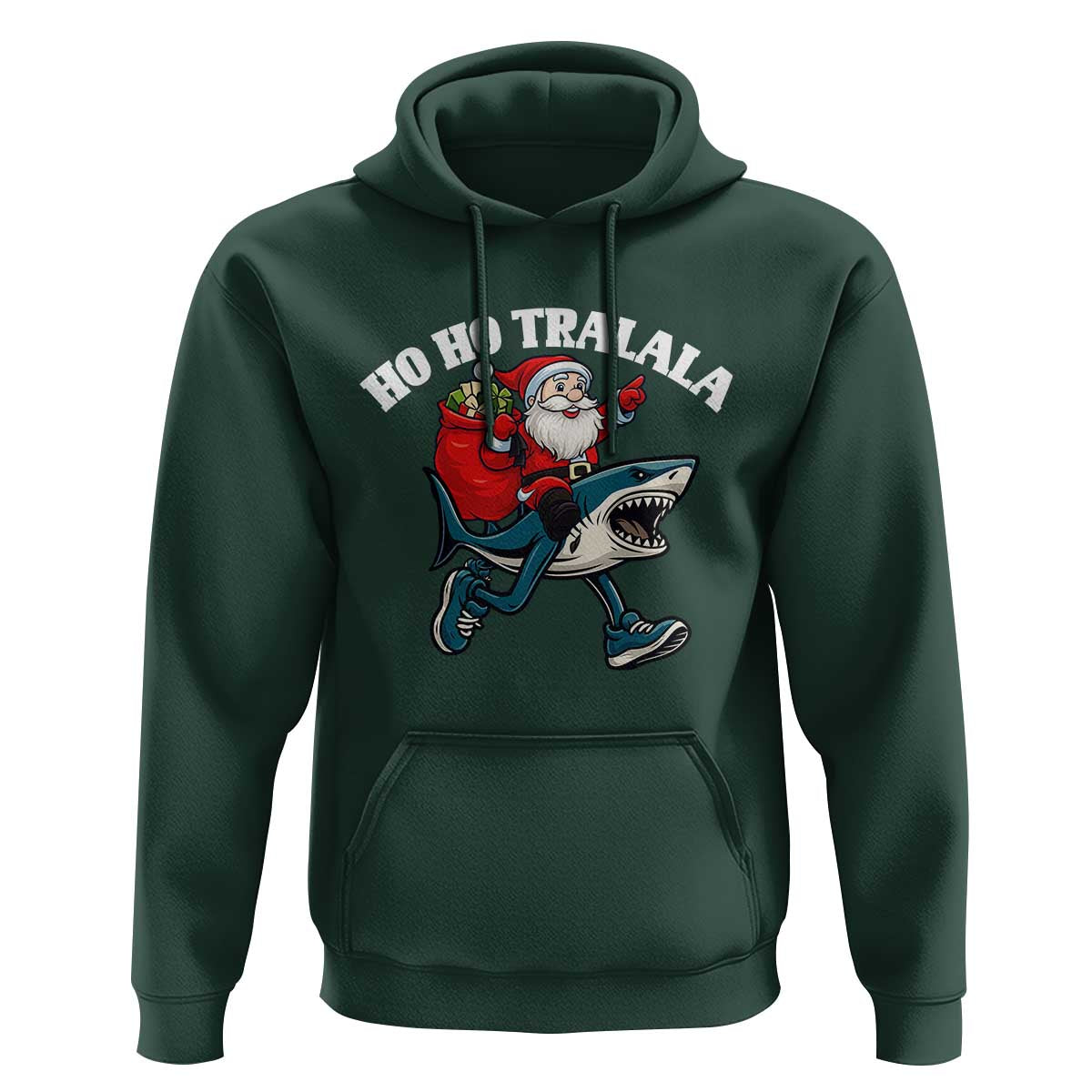 Tralalero Tralala Christmas Meme Hoodie Santa Xmas Ho Ho Ho - Wonder Print Shop