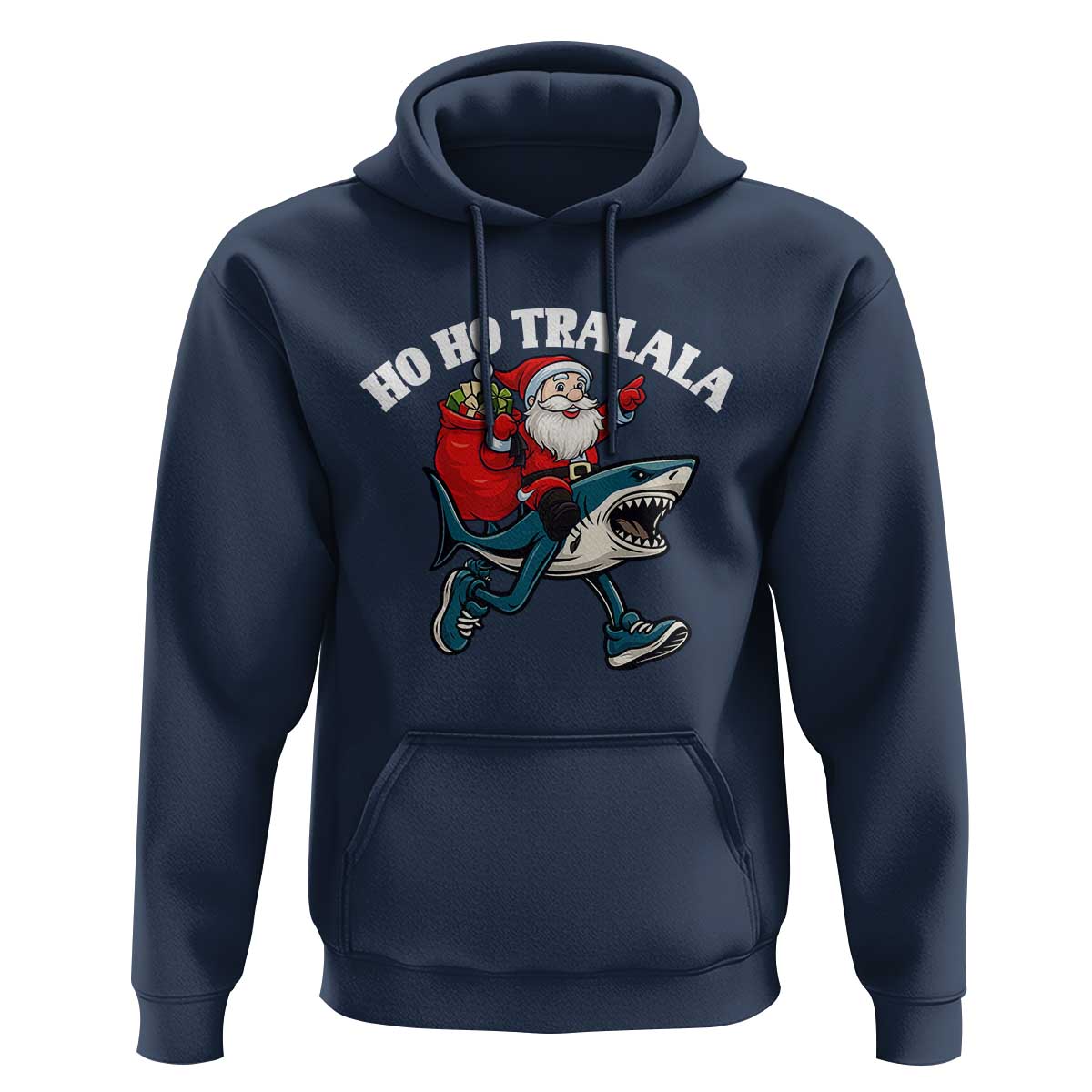 Tralalero Tralala Christmas Meme Hoodie Santa Xmas Ho Ho Ho - Wonder Print Shop