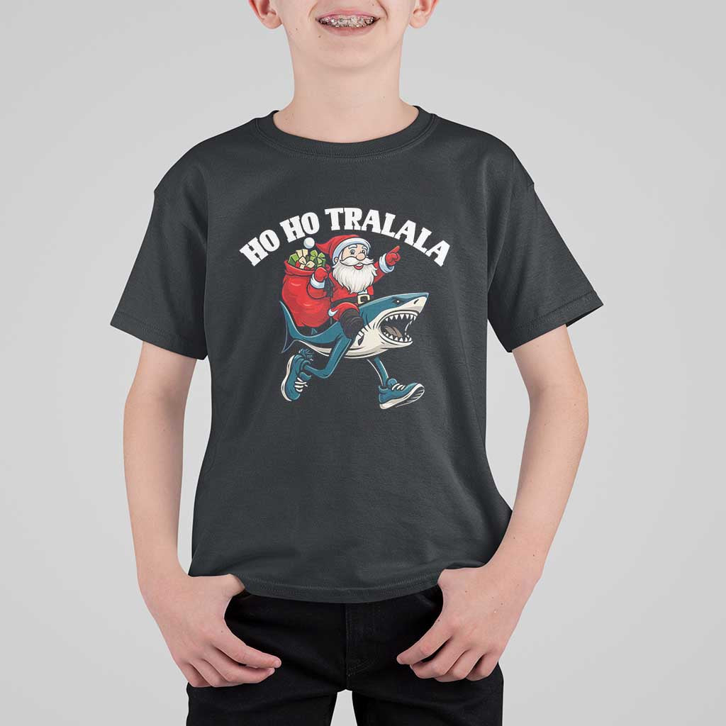 Tralalero Tralala Christmas Meme T Shirt For Kid Santa Xmas Ho Ho Ho - Wonder Print Shop