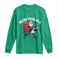 Tralalero Tralala Christmas Meme Long Sleeve Shirt Santa Xmas Ho Ho Ho - Wonder Print Shop