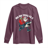 Tralalero Tralala Christmas Meme Long Sleeve Shirt Santa Xmas Ho Ho Ho - Wonder Print Shop