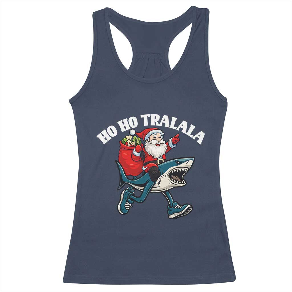 Tralalero Tralala Christmas Meme Racerback Tank Top Santa Xmas Ho Ho Ho - Wonder Print Shop