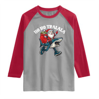 Tralalero Tralala Christmas Meme Raglan Shirt Santa Xmas Ho Ho Ho - Wonder Print Shop