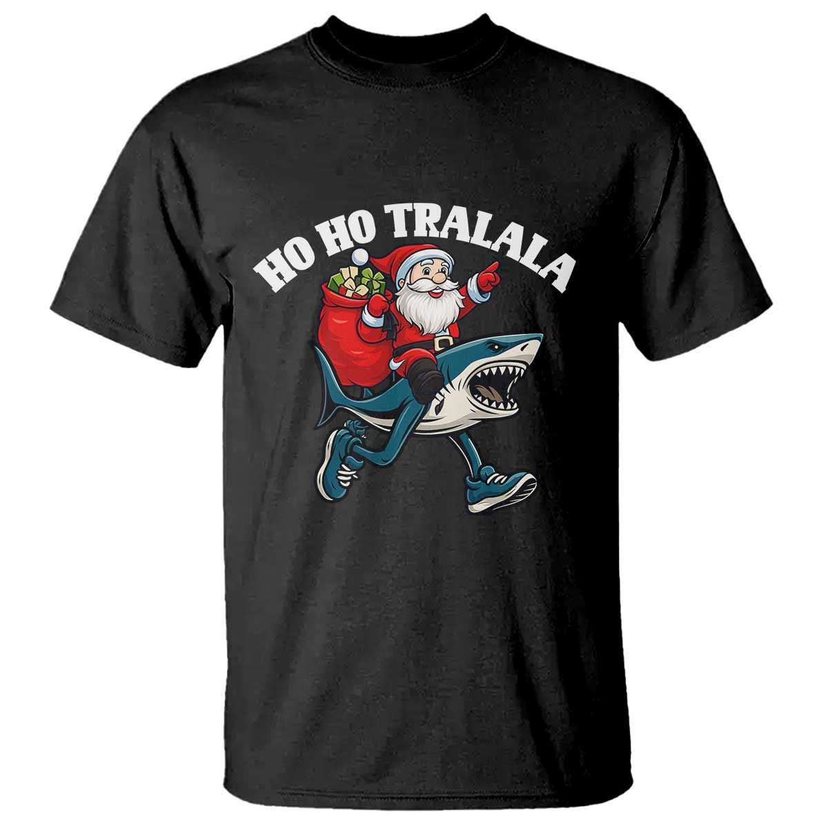 Tralalero Tralala Christmas Meme T Shirt Santa Xmas Ho Ho Ho - Wonder Print Shop