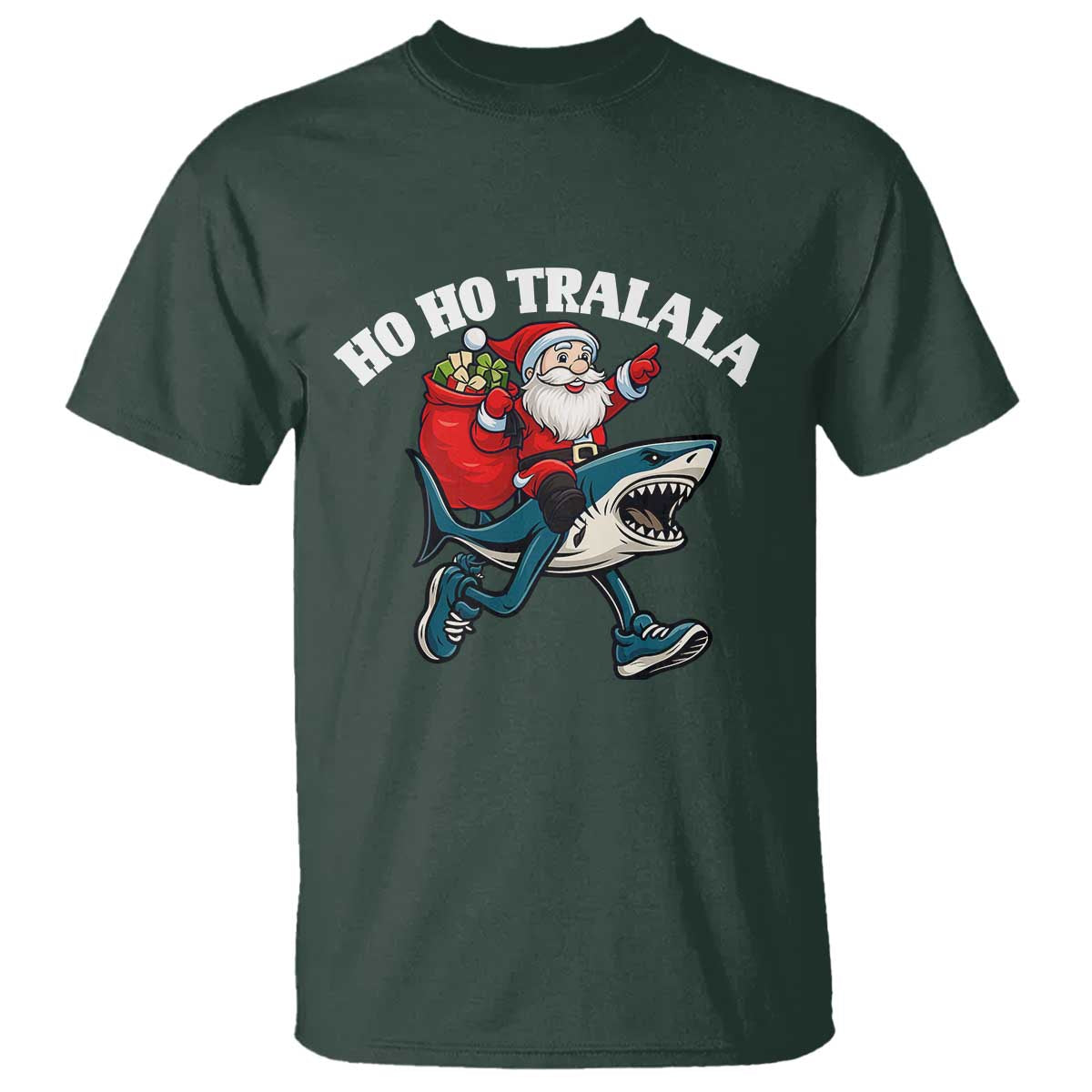 Tralalero Tralala Christmas Meme T Shirt Santa Xmas Ho Ho Ho - Wonder Print Shop