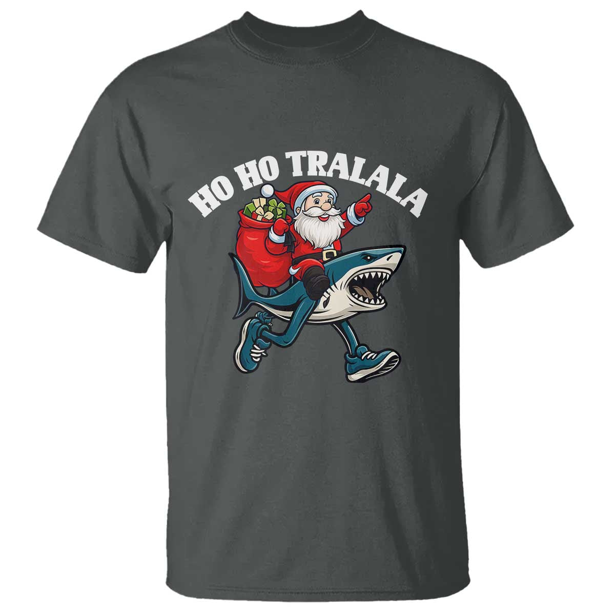 Tralalero Tralala Christmas Meme T Shirt Santa Xmas Ho Ho Ho - Wonder Print Shop