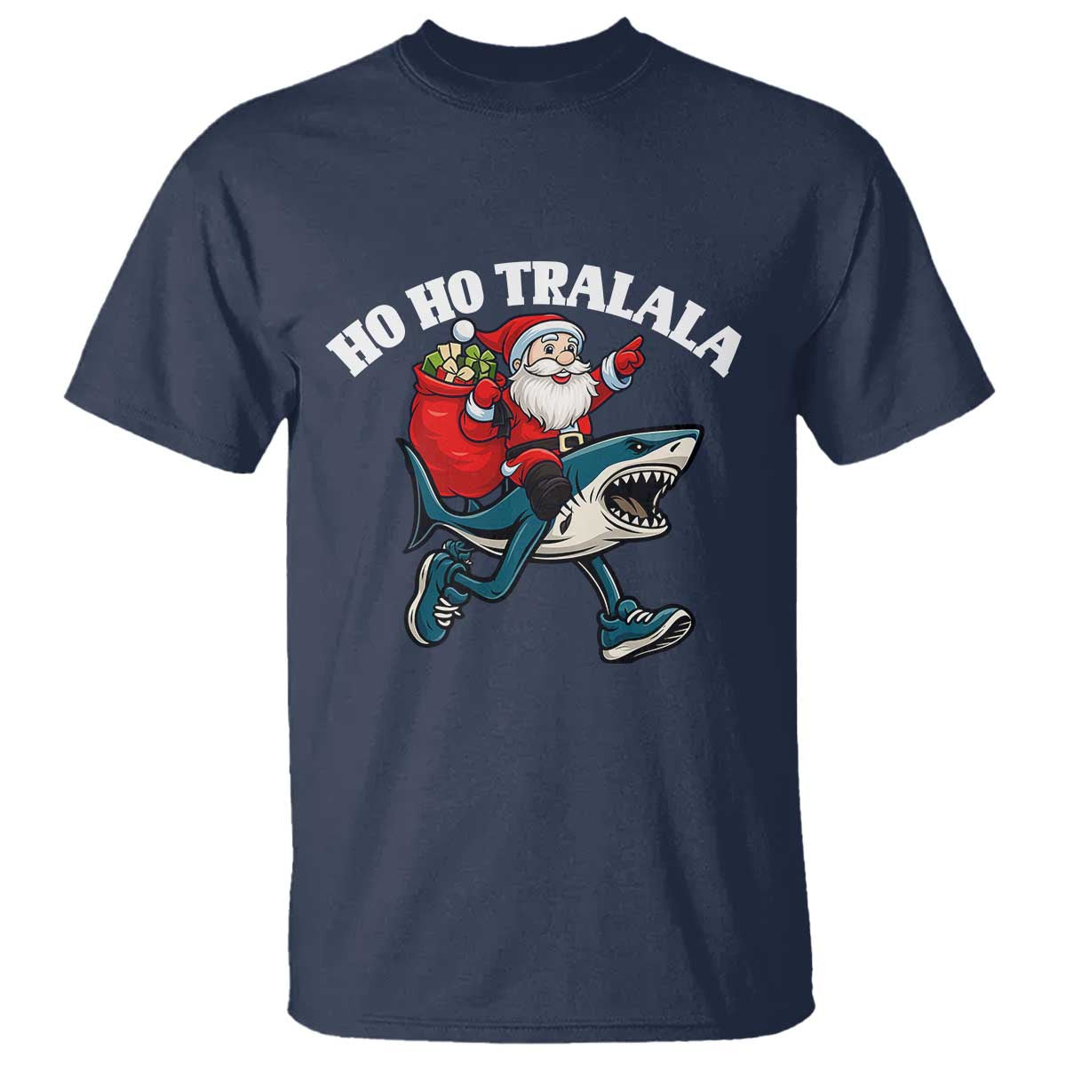 Tralalero Tralala Christmas Meme T Shirt Santa Xmas Ho Ho Ho - Wonder Print Shop