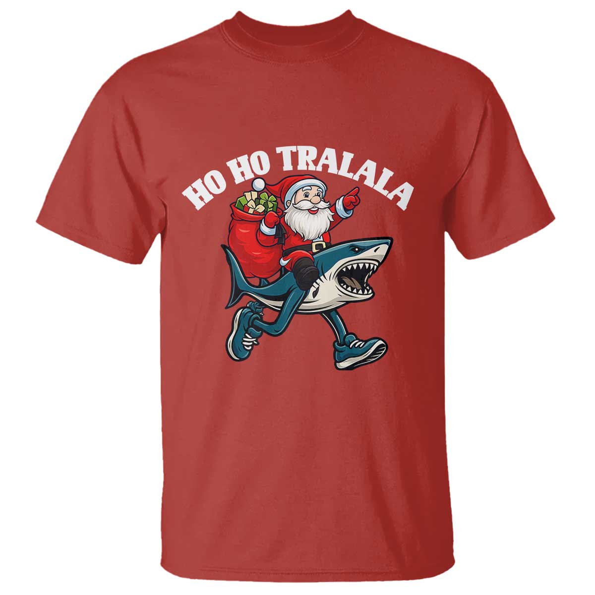 Tralalero Tralala Christmas Meme T Shirt Santa Xmas Ho Ho Ho - Wonder Print Shop