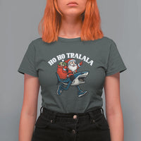 Tralalero Tralala Christmas Meme T Shirt For Women Santa Xmas Ho Ho Ho - Wonder Print Shop