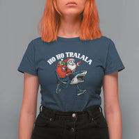 Tralalero Tralala Christmas Meme T Shirt For Women Santa Xmas Ho Ho Ho - Wonder Print Shop