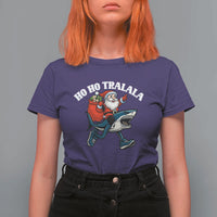 Tralalero Tralala Christmas Meme T Shirt For Women Santa Xmas Ho Ho Ho - Wonder Print Shop