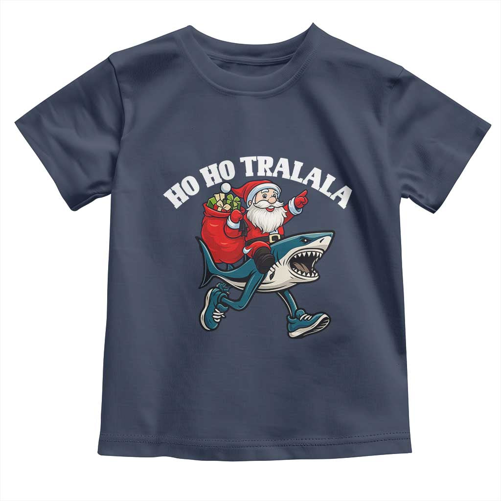 Tralalero Tralala Christmas Meme Toddler T Shirt Santa Xmas Ho Ho Ho - Wonder Print Shop