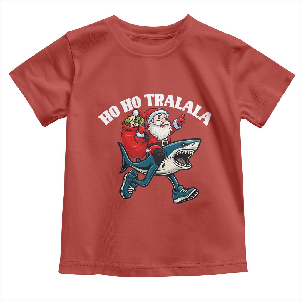 Tralalero Tralala Christmas Meme Toddler T Shirt Santa Xmas Ho Ho Ho - Wonder Print Shop