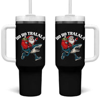 Tralalero Tralala Christmas Meme Tumbler With Handle Santa Xmas Ho Ho Ho