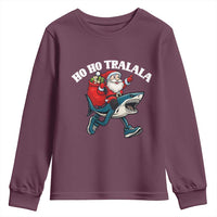 Tralalero Tralala Christmas Meme Youth Sweatshirt Santa Xmas Ho Ho Ho - Wonder Print Shop