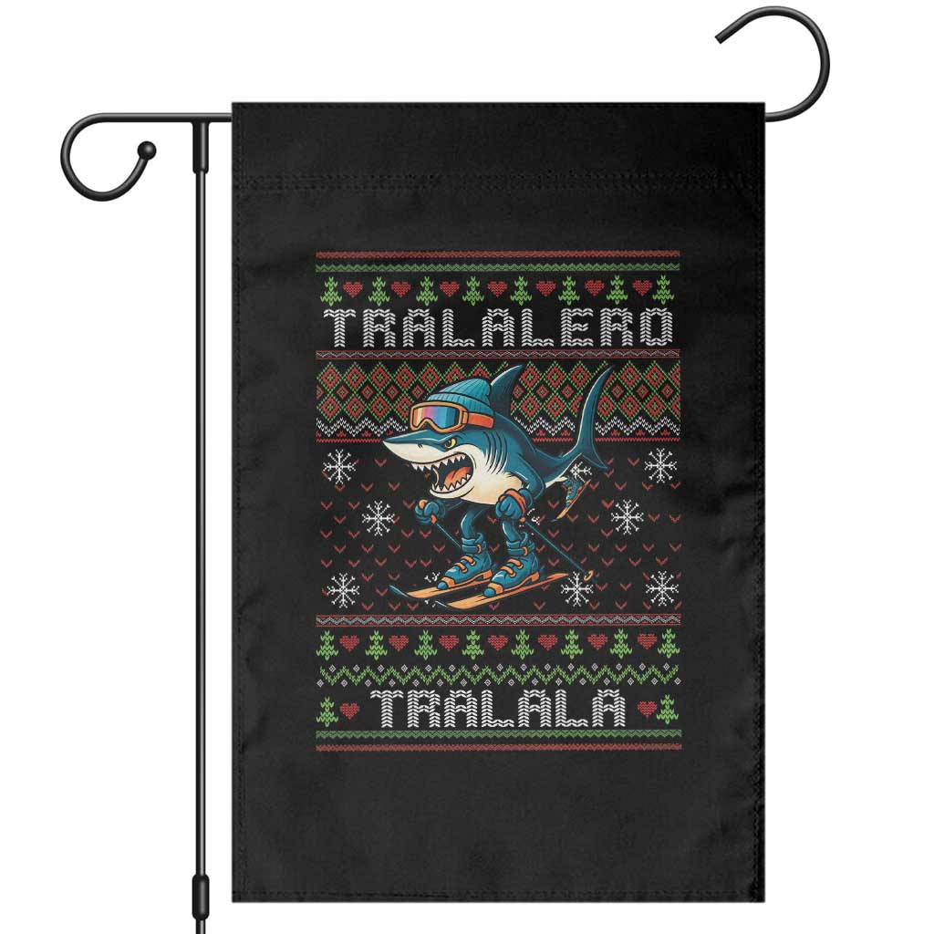 Tralalero Tralala Christmas Meme Garden Flag Snowboard Ugly Xmas - Wonder Print Shop