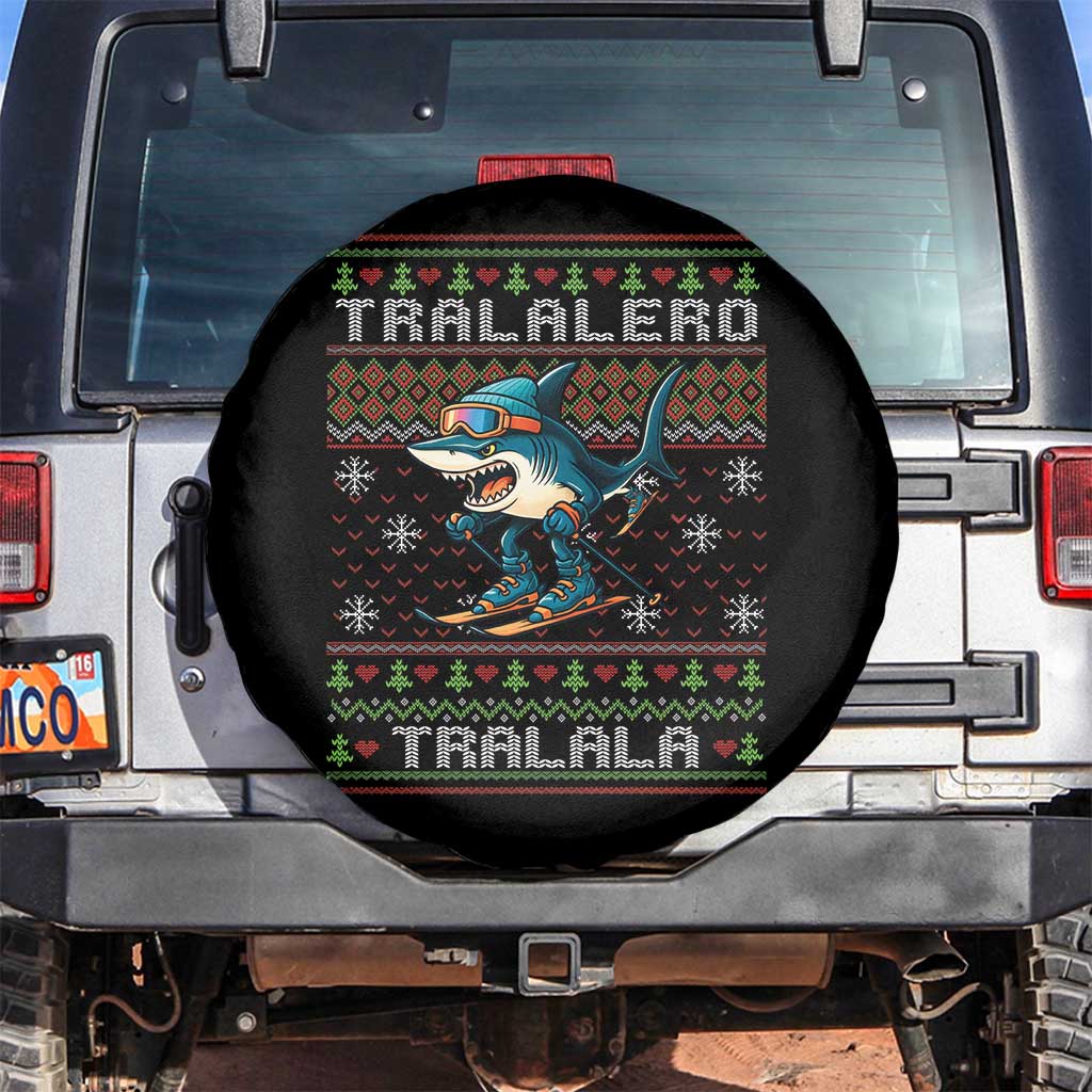 Tralalero Tralala Christmas Meme Spare Tire Cover Snowboard Ugly Xmas - Wonder Print Shop