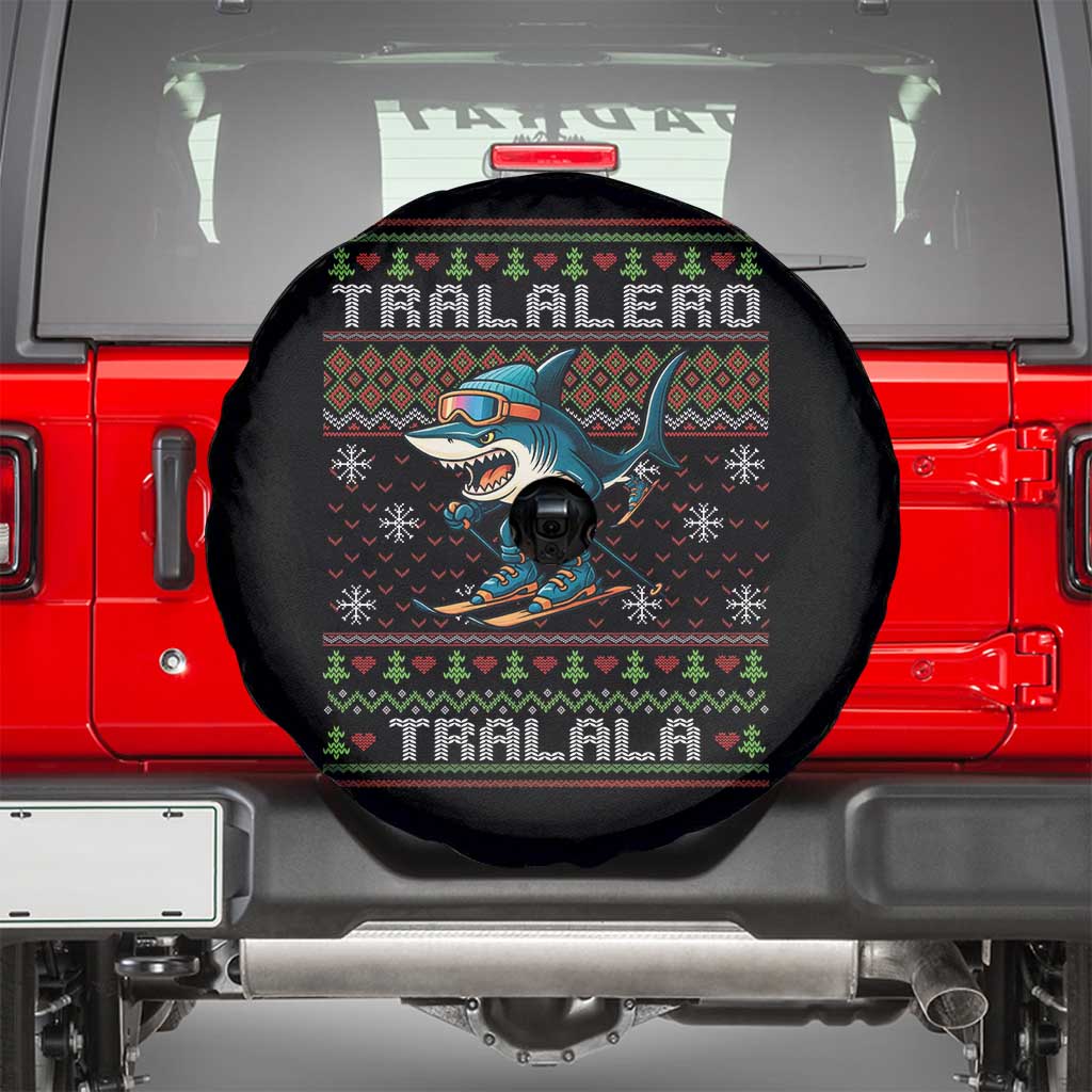 Tralalero Tralala Christmas Meme Spare Tire Cover Snowboard Ugly Xmas - Wonder Print Shop