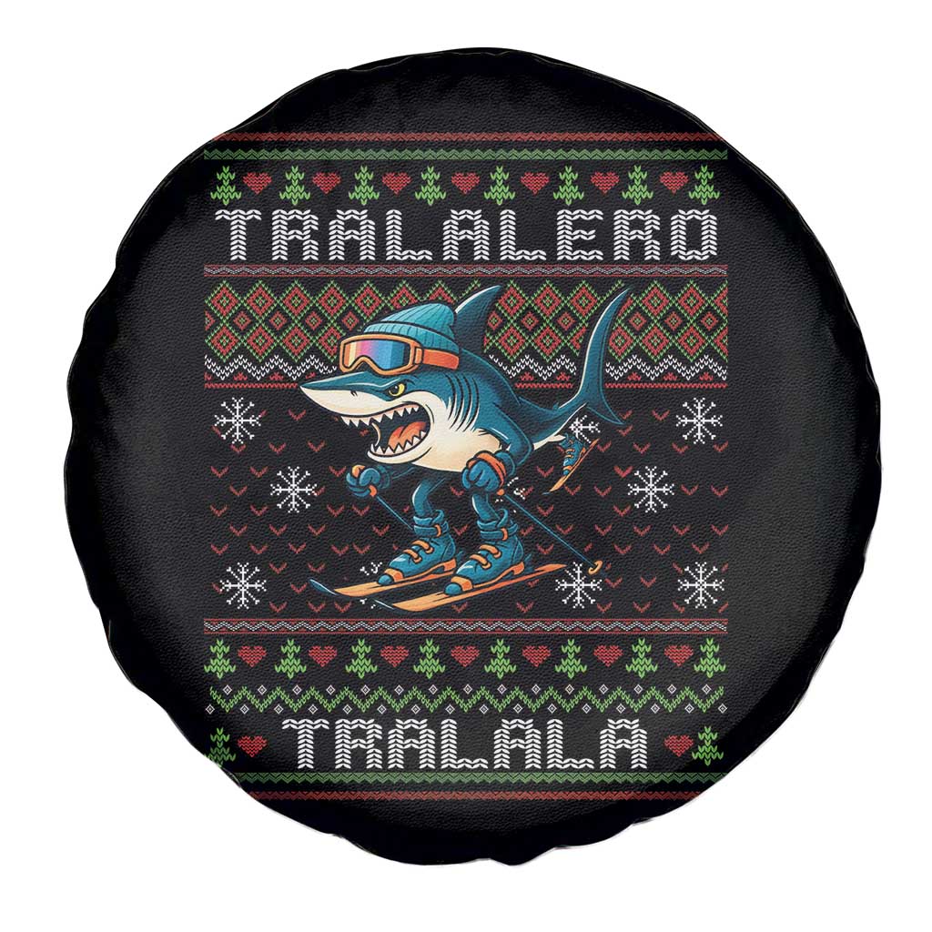 Tralalero Tralala Christmas Meme Spare Tire Cover Snowboard Ugly Xmas - Wonder Print Shop