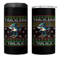 Tralalero Tralala Christmas Meme 4 in 1 Can Cooler Tumbler Snowboard Ugly Xmas