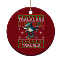 Tralalero Tralala Xmas Meme Ceramic Ornament Snowboard Ugly Xmas - Wonder Print Shop