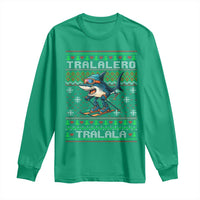 Tralalero Tralala Christmas Meme Long Sleeve Shirt Snowboard Ugly Xmas - Wonder Print Shop