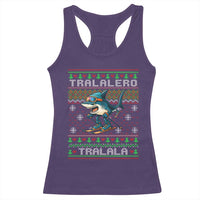 Tralalero Tralala Christmas Meme Racerback Tank Top Snowboard Ugly Xmas - Wonder Print Shop