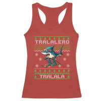 Tralalero Tralala Christmas Meme Racerback Tank Top Snowboard Ugly Xmas - Wonder Print Shop