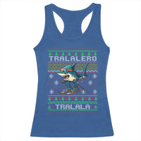 Tralalero Tralala Christmas Meme Racerback Tank Top Snowboard Ugly Xmas - Wonder Print Shop