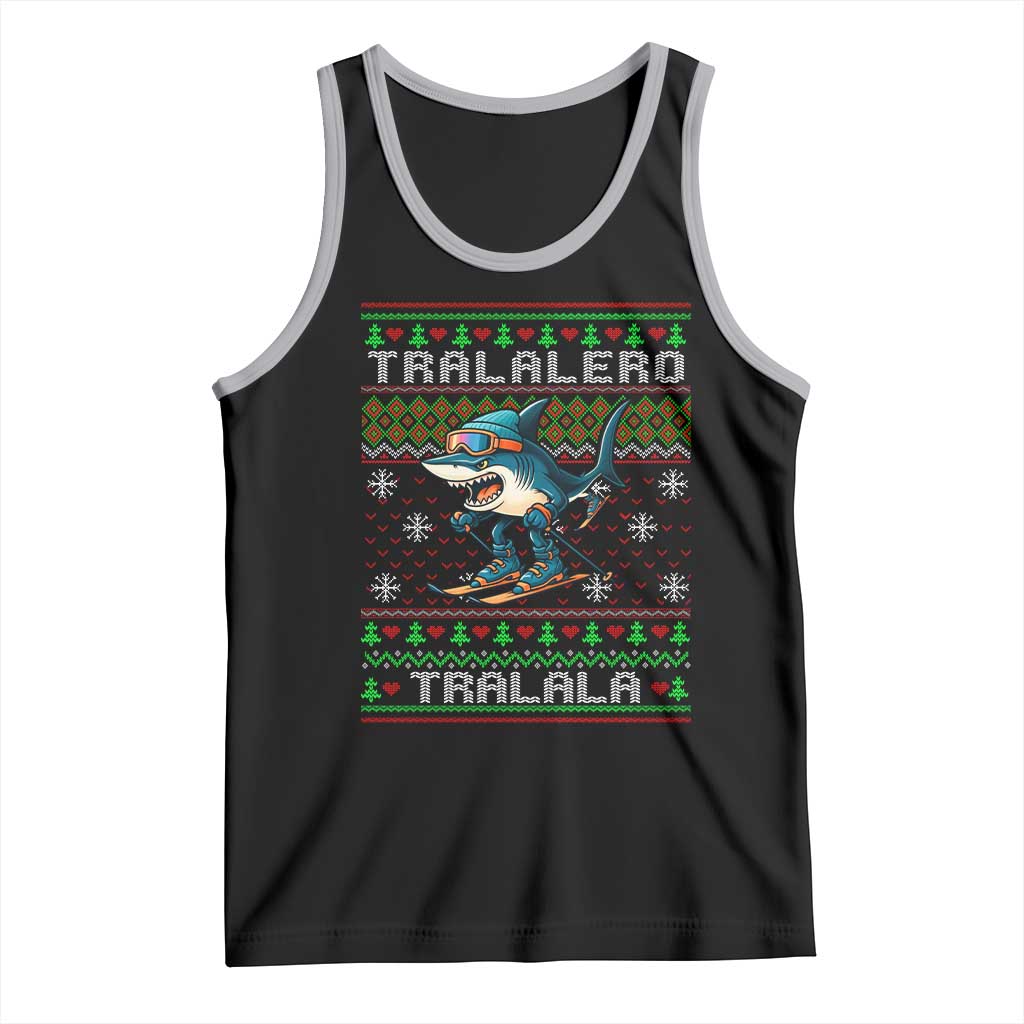Tralalero Tralala Christmas Meme Tank Top Snowboard Ugly Xmas - Wonder Print Shop