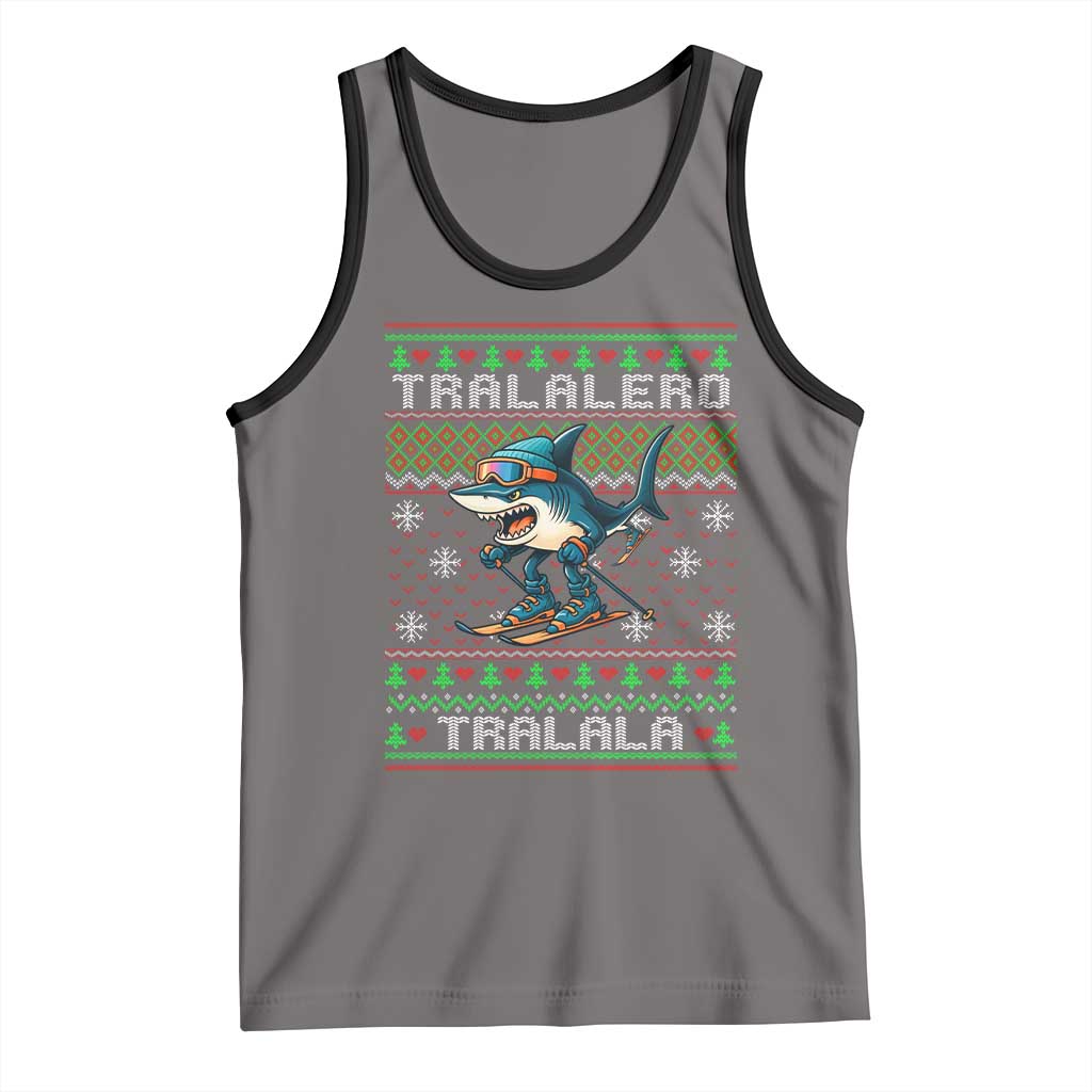 Tralalero Tralala Christmas Meme Tank Top Snowboard Ugly Xmas - Wonder Print Shop