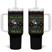 Tralalero Tralala Christmas Meme Tumbler With Handle Snowboard Ugly Xmas