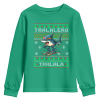 Tralalero Tralala Christmas Meme Youth Sweatshirt Snowboard Ugly Xmas - Wonder Print Shop