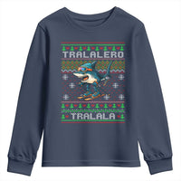 Tralalero Tralala Christmas Meme Youth Sweatshirt Snowboard Ugly Xmas - Wonder Print Shop