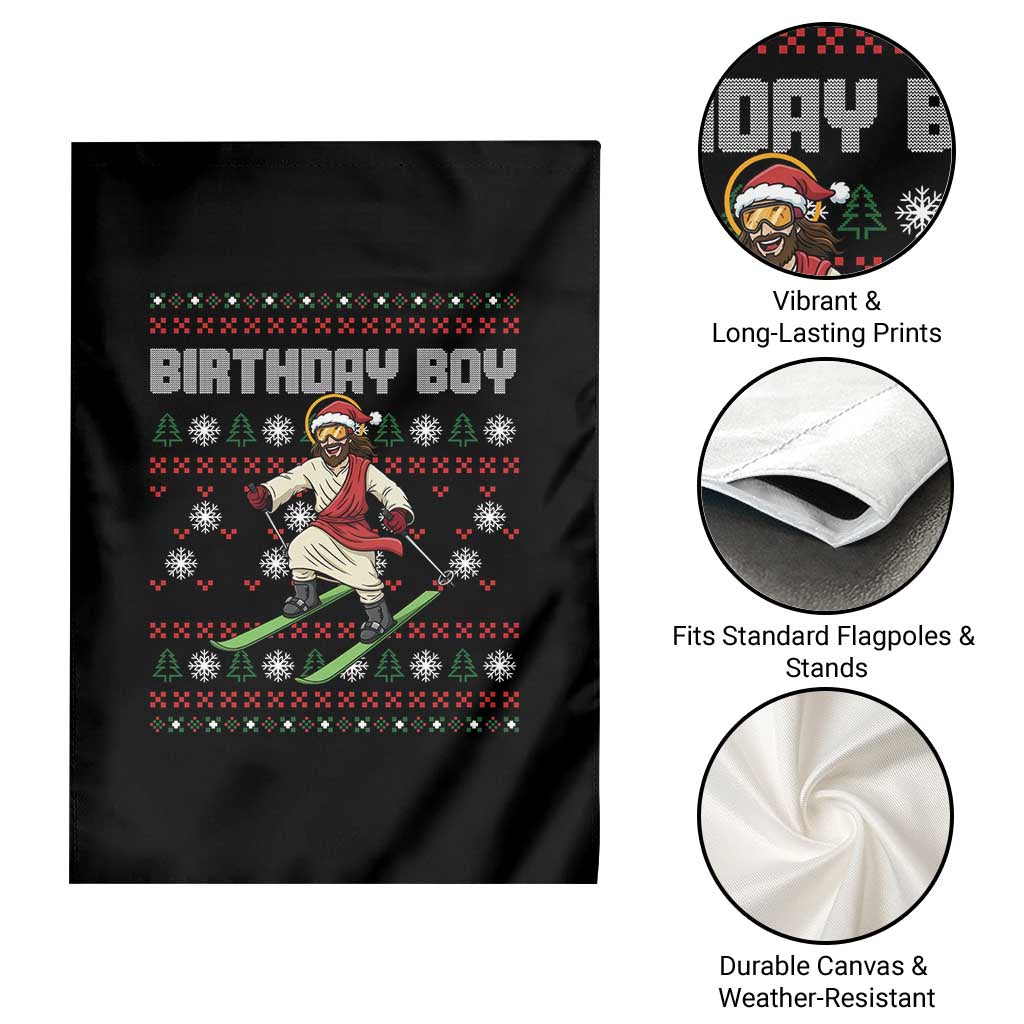 Jesus Christmas Meme Garden Flag Snowboard Birthday Boy Ugly Xmas - Wonder Print Shop