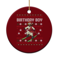 Jesus Xmas Meme Ceramic Ornament Snowboard Birthday Boy Ugly Xmas - Wonder Print Shop
