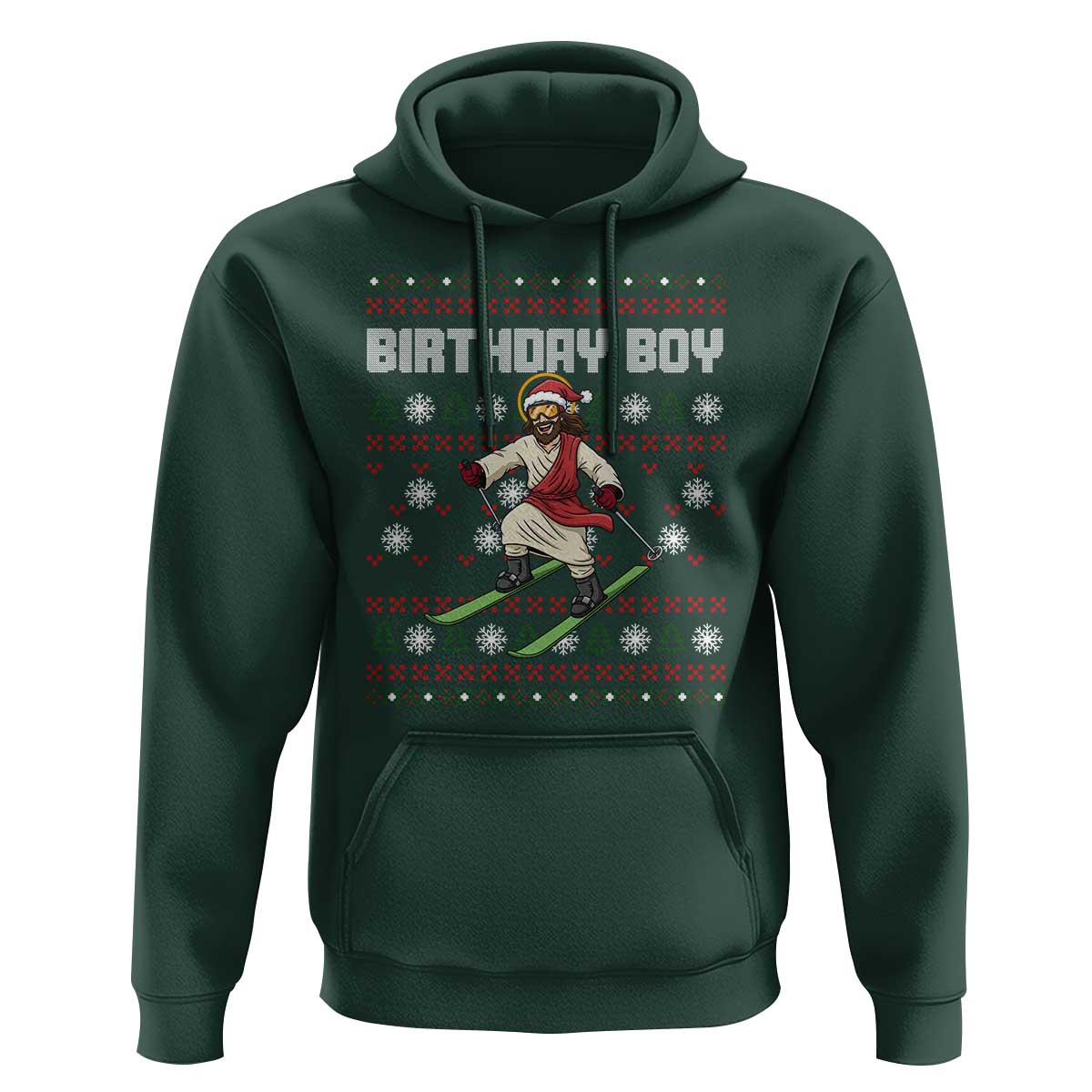 Jesus Christmas Meme Hoodie Snowboard Birthday Boy Ugly Xmas - Wonder Print Shop