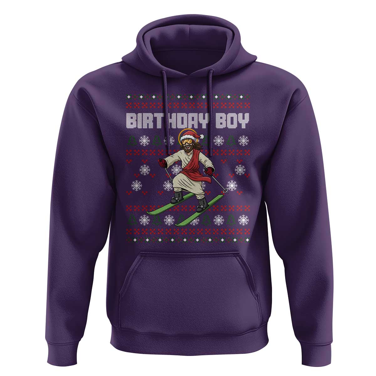 Jesus Christmas Meme Hoodie Snowboard Birthday Boy Ugly Xmas - Wonder Print Shop