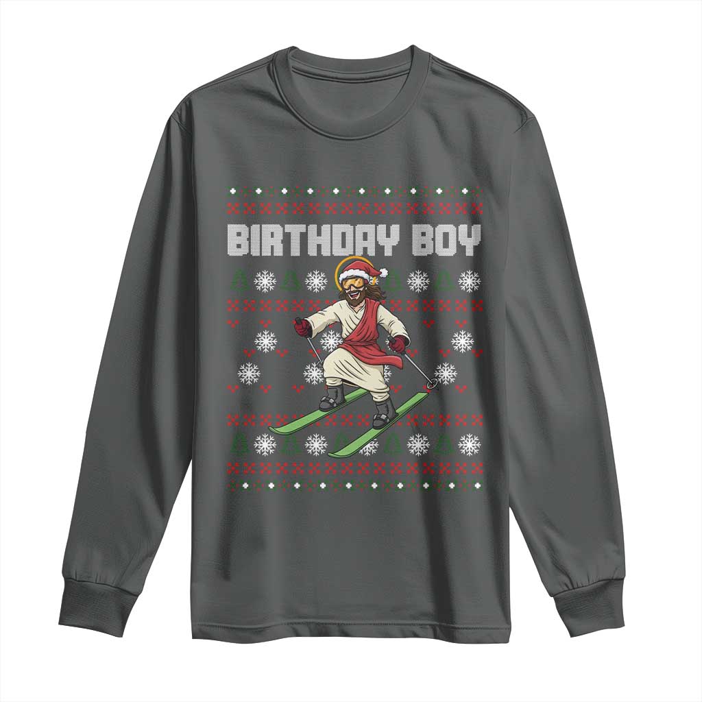 Jesus Christmas Meme Long Sleeve Shirt Snowboard Birthday Boy Ugly Xmas - Wonder Print Shop