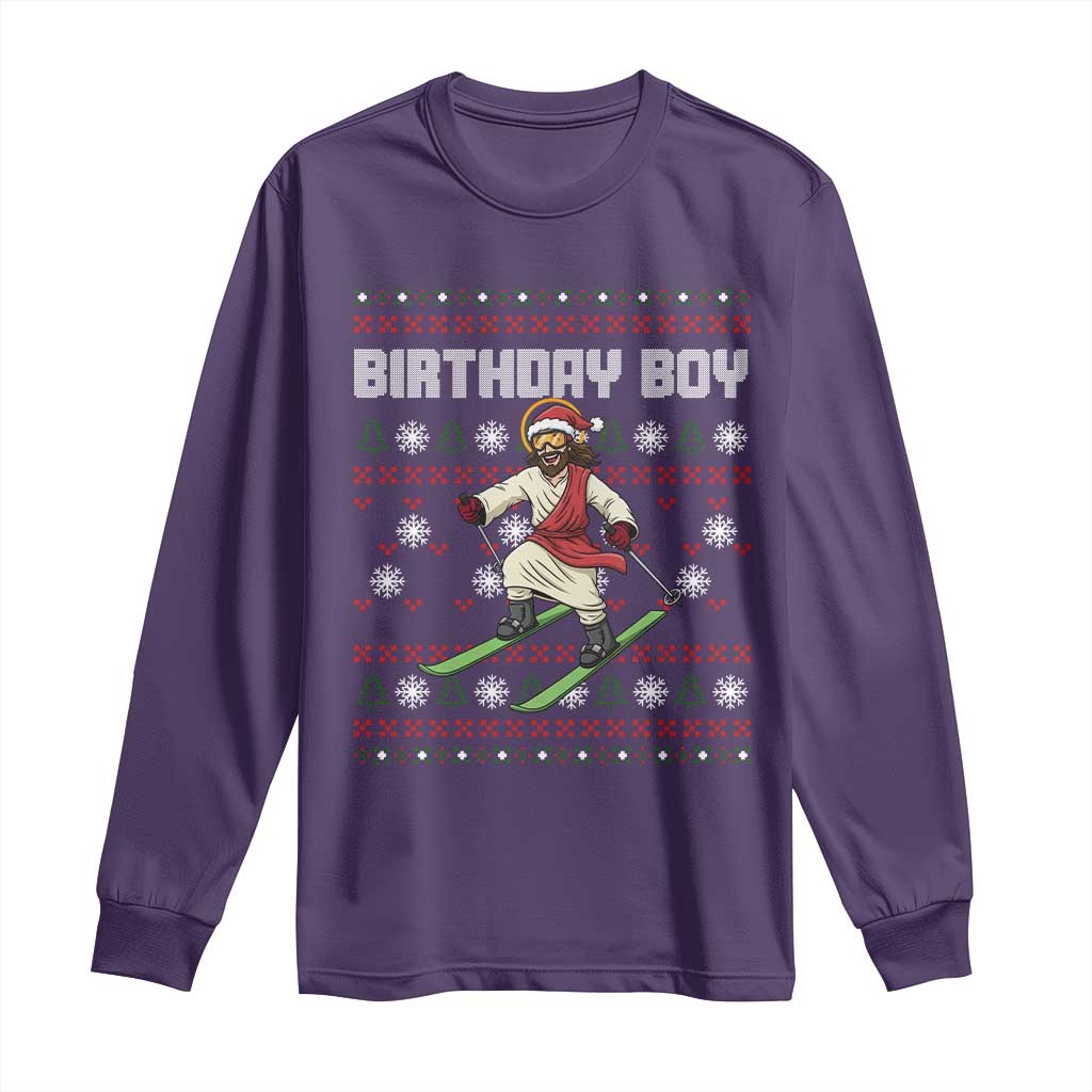 Jesus Christmas Meme Long Sleeve Shirt Snowboard Birthday Boy Ugly Xmas - Wonder Print Shop